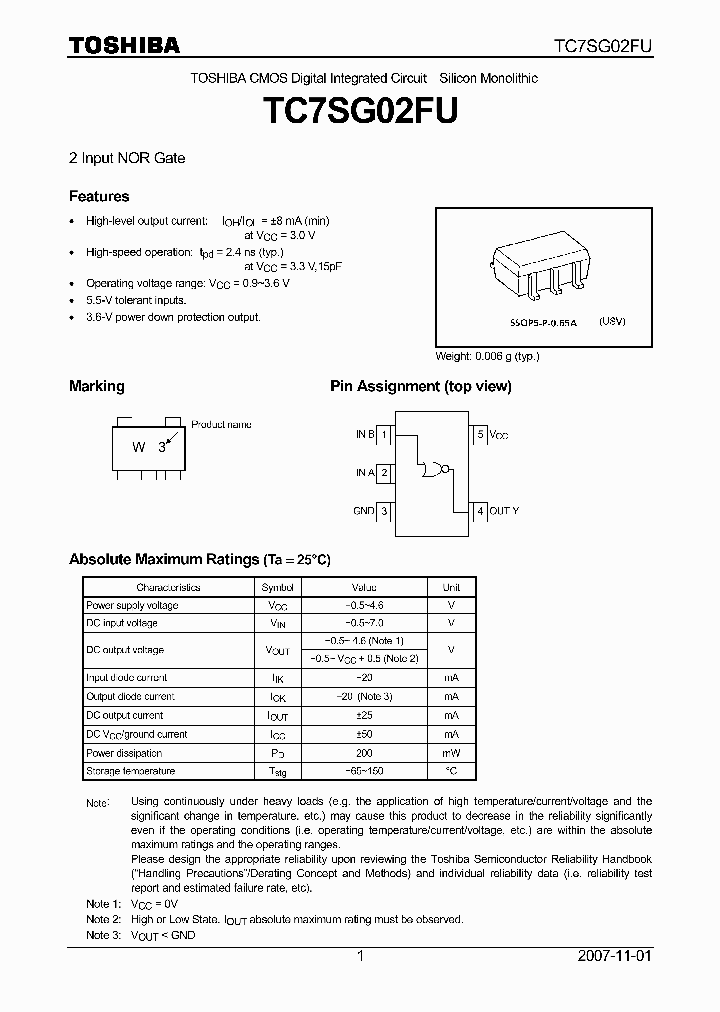 TC7SG02FU_4125366.PDF Datasheet
