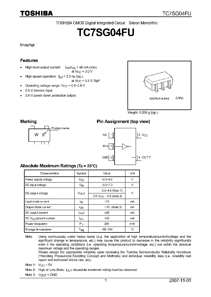 TC7SG04FU_4125363.PDF Datasheet