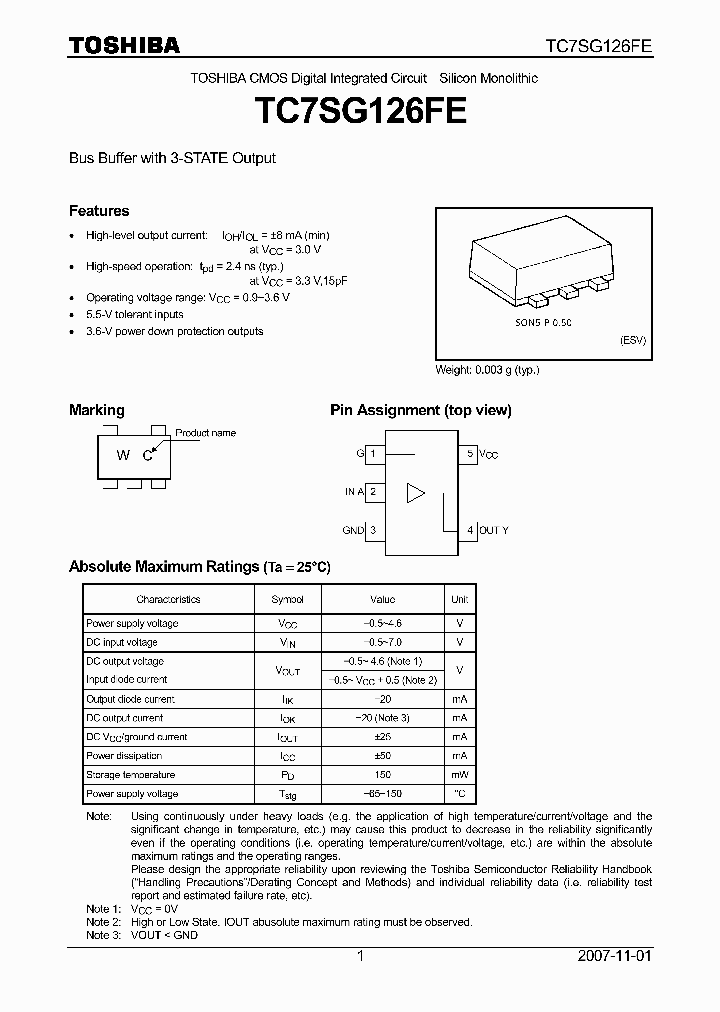 TC7SG126FE_4125199.PDF Datasheet