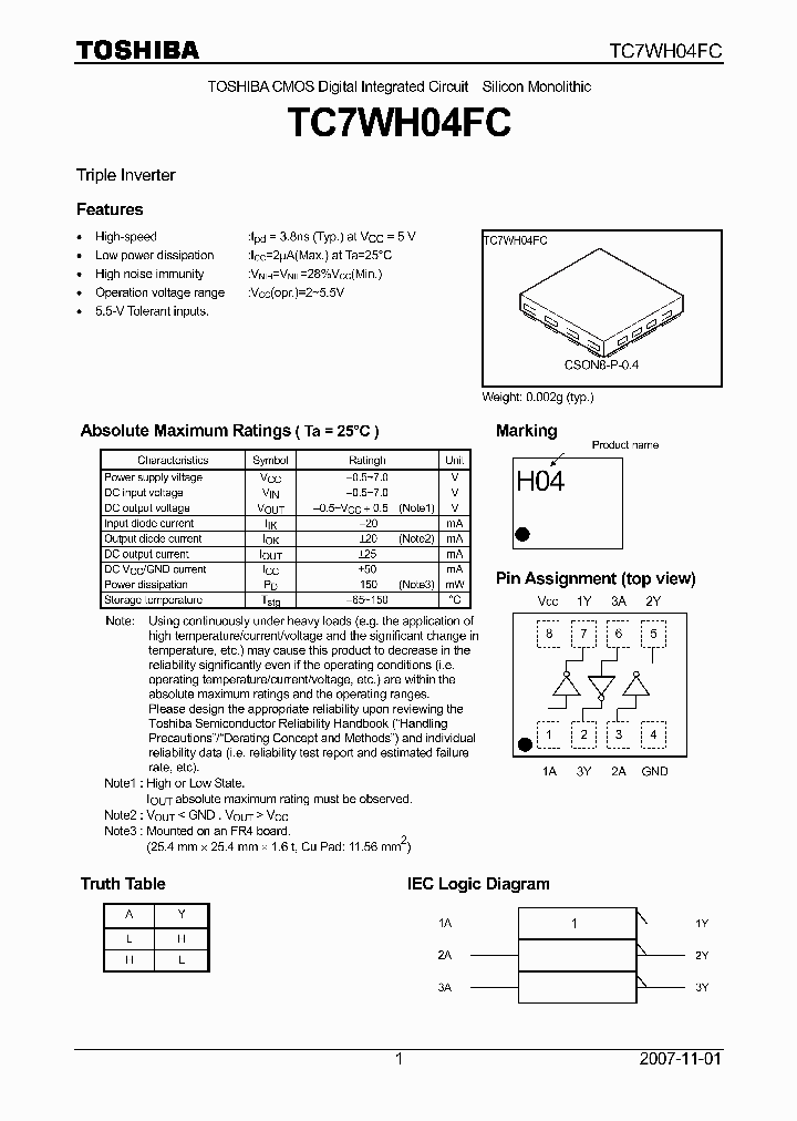 TC7WH04FC_4124979.PDF Datasheet