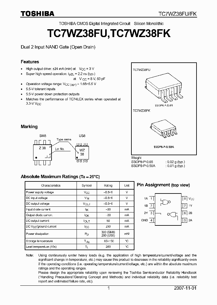 TC7WZ38FK_4124941.PDF Datasheet