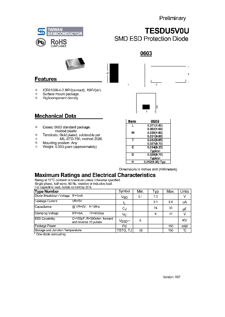 TESDU5V0U_4131269.PDF Datasheet