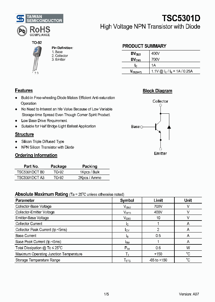 TSC5301DCTB0_4130717.PDF Datasheet