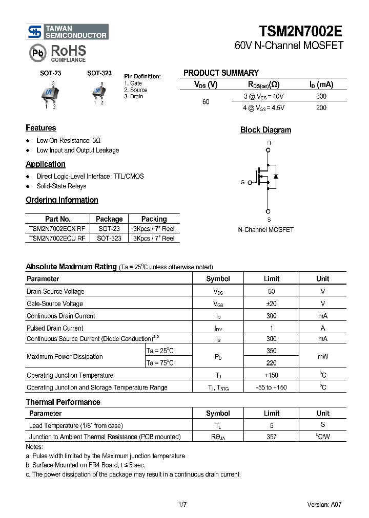 TSM2N7002E07_4129432.PDF Datasheet