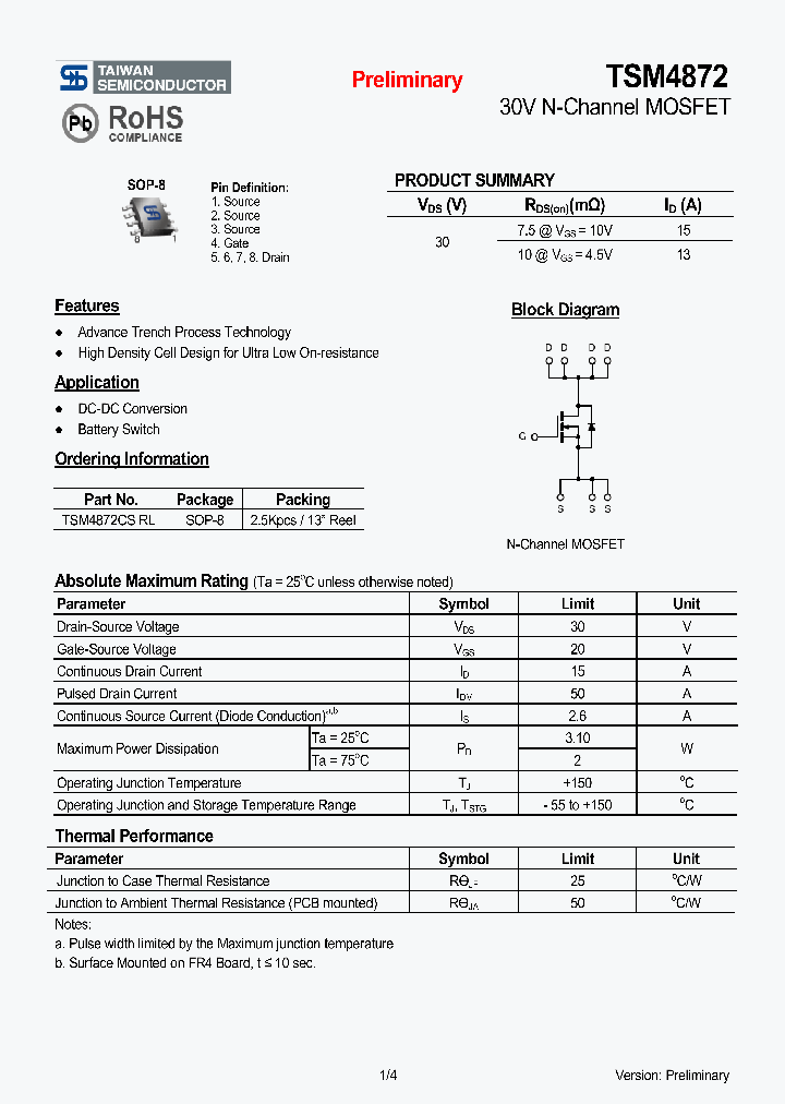 TSM4872CSRL_4131866.PDF Datasheet