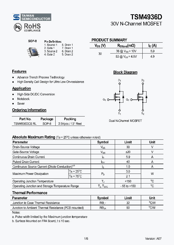 TSM4936DCSRL_4131863.PDF Datasheet
