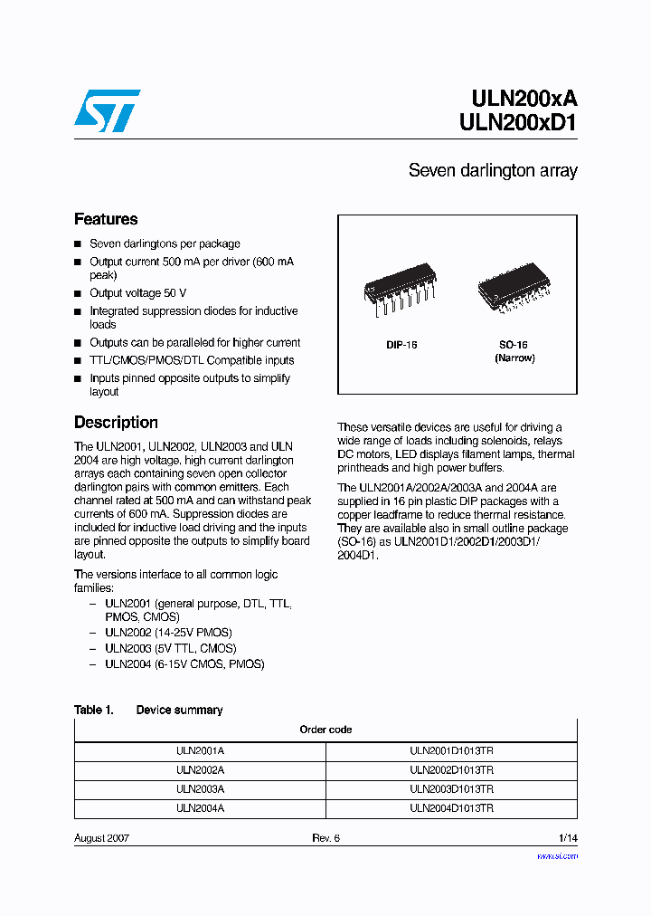 ULN2002A_4154216.PDF Datasheet