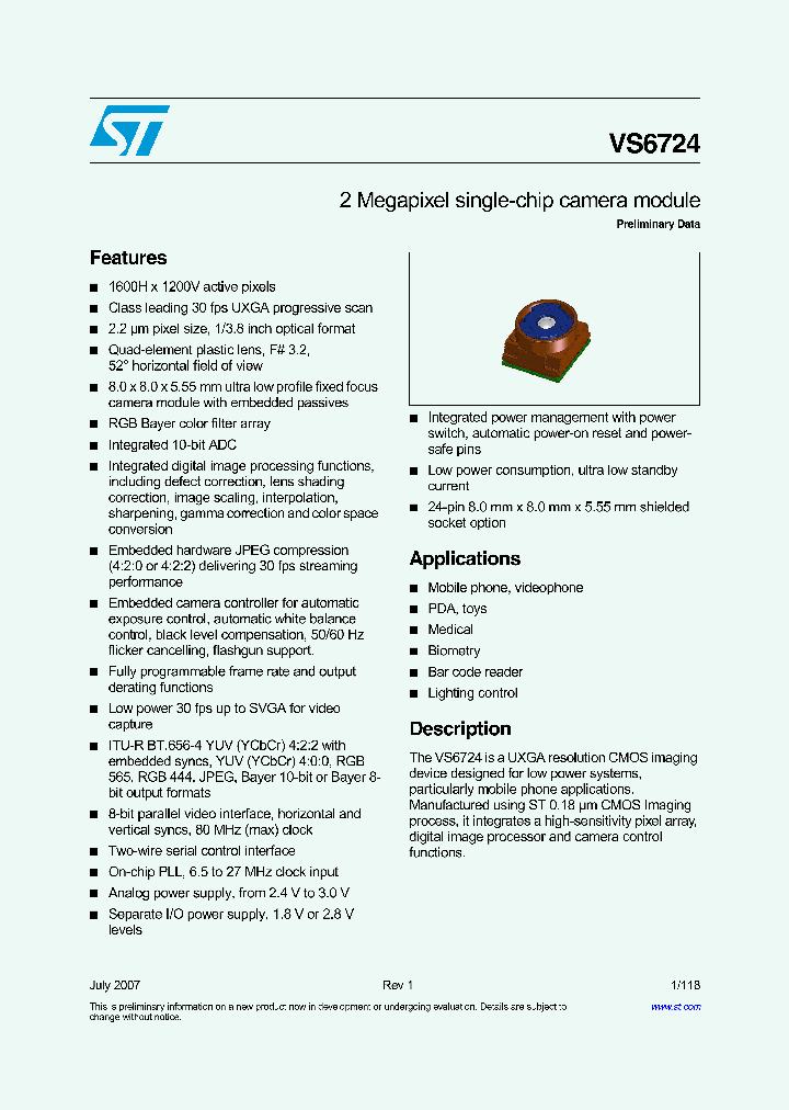 VS6724Q0FB_4130701.PDF Datasheet