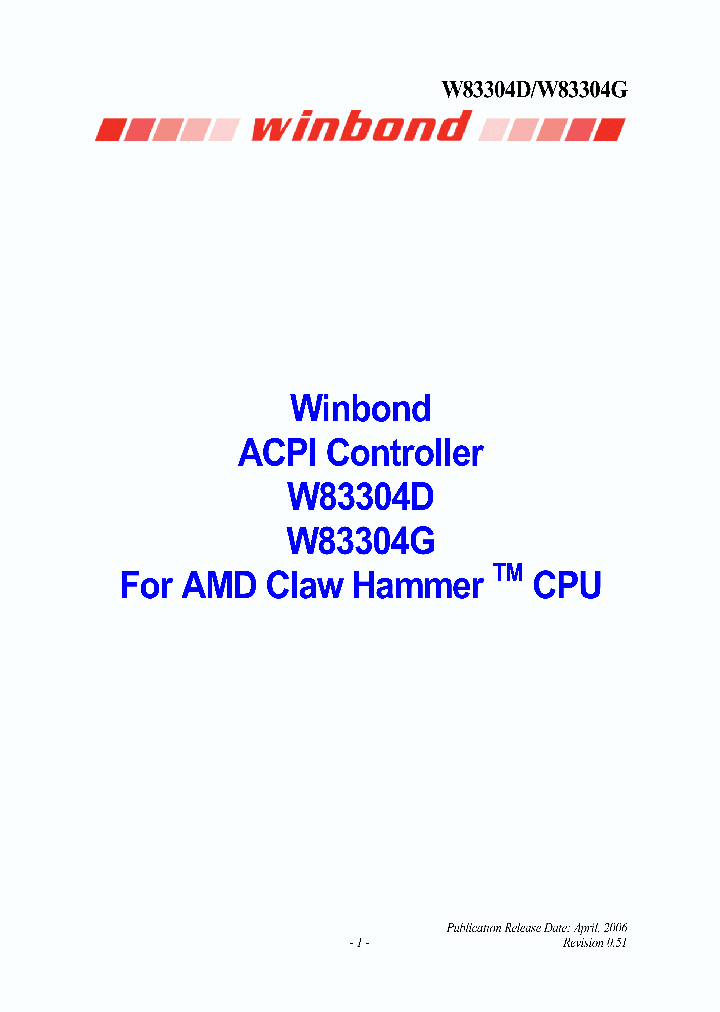W83304D_4112407.PDF Datasheet