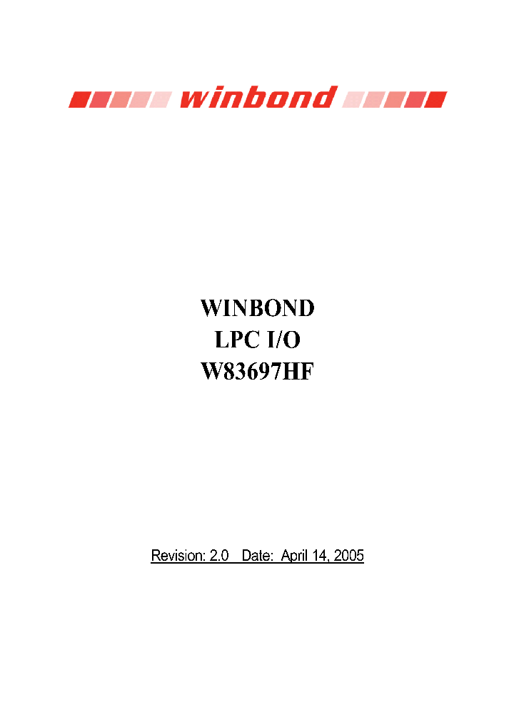 W83697HF05_4119918.PDF Datasheet
