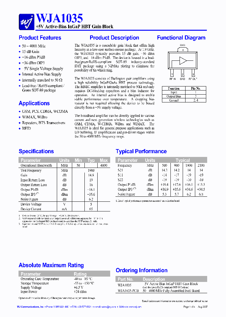 WJA1035_4099623.PDF Datasheet