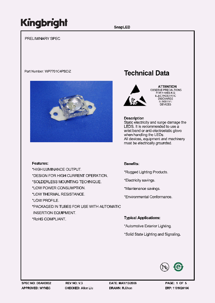 WP7701C4PBC-Z_4160007.PDF Datasheet