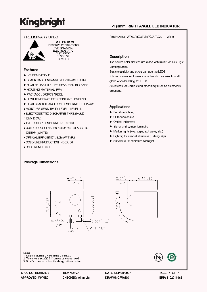WP93A8EWP_4159710.PDF Datasheet