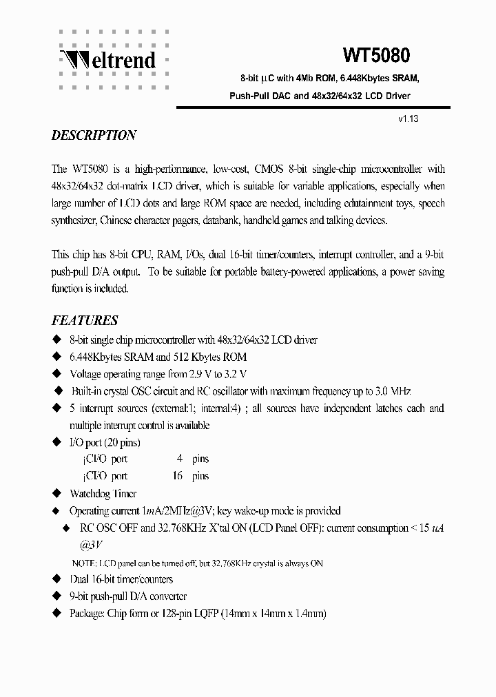 WT5080_4128030.PDF Datasheet