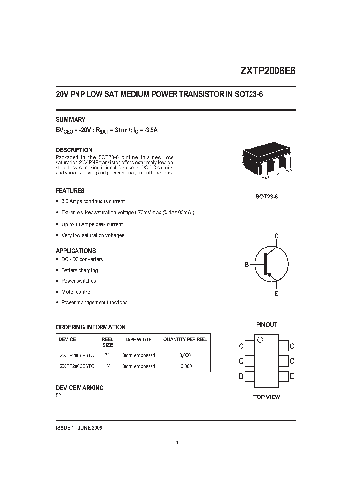 ZXTP2006E6_4105878.PDF Datasheet