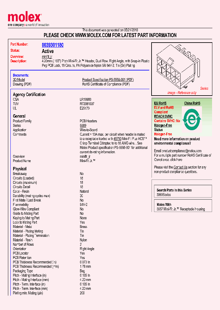 0039301180_4898422.PDF Datasheet