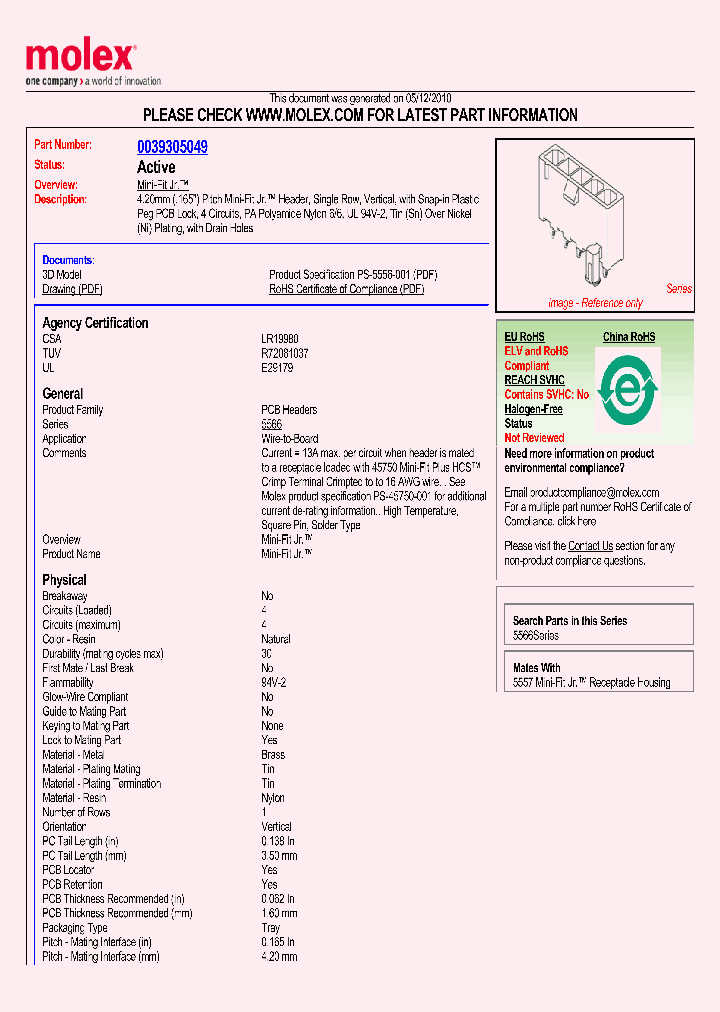 0039305049_4909512.PDF Datasheet