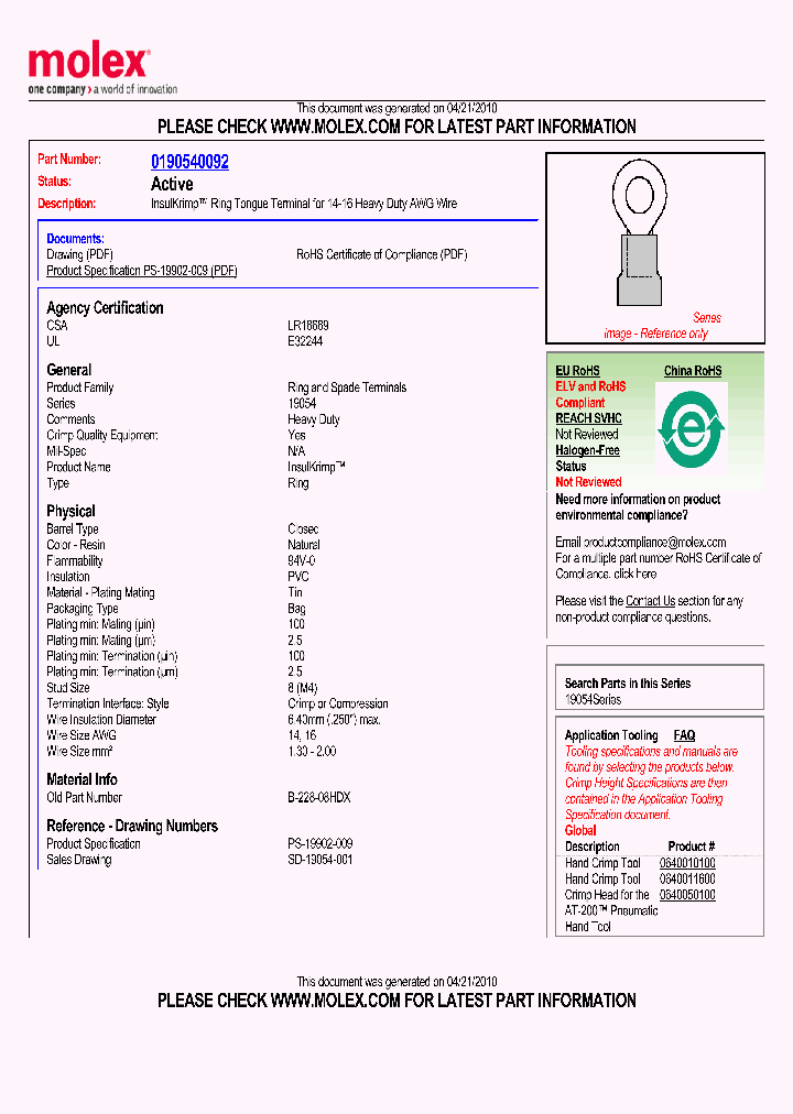 0190540092_4799530.PDF Datasheet
