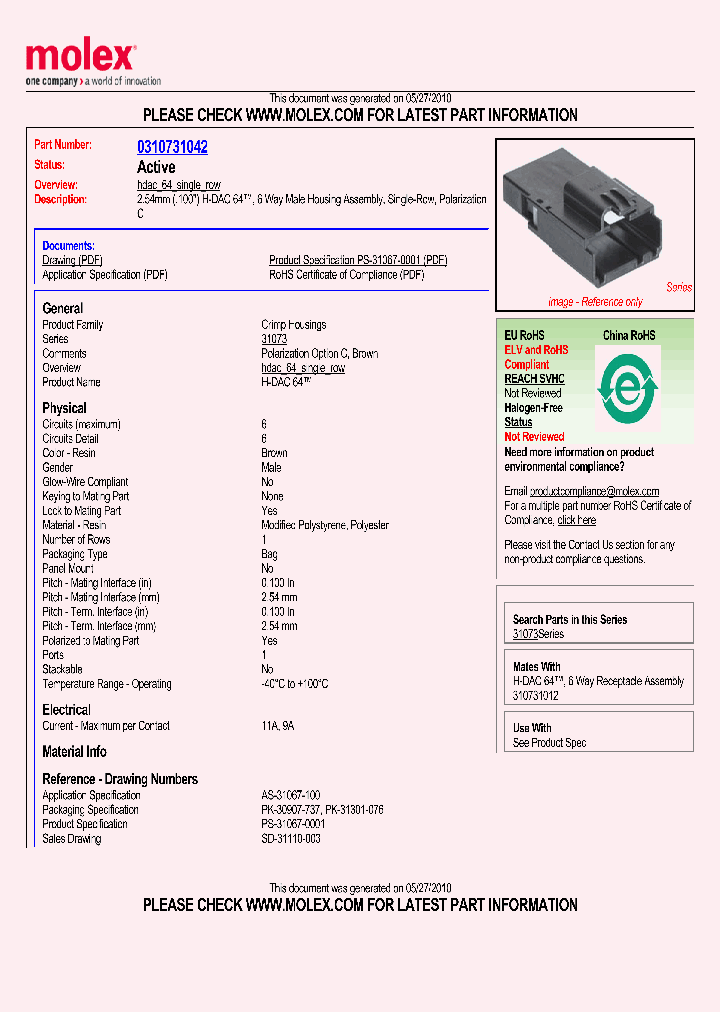 0310731042_4806013.PDF Datasheet