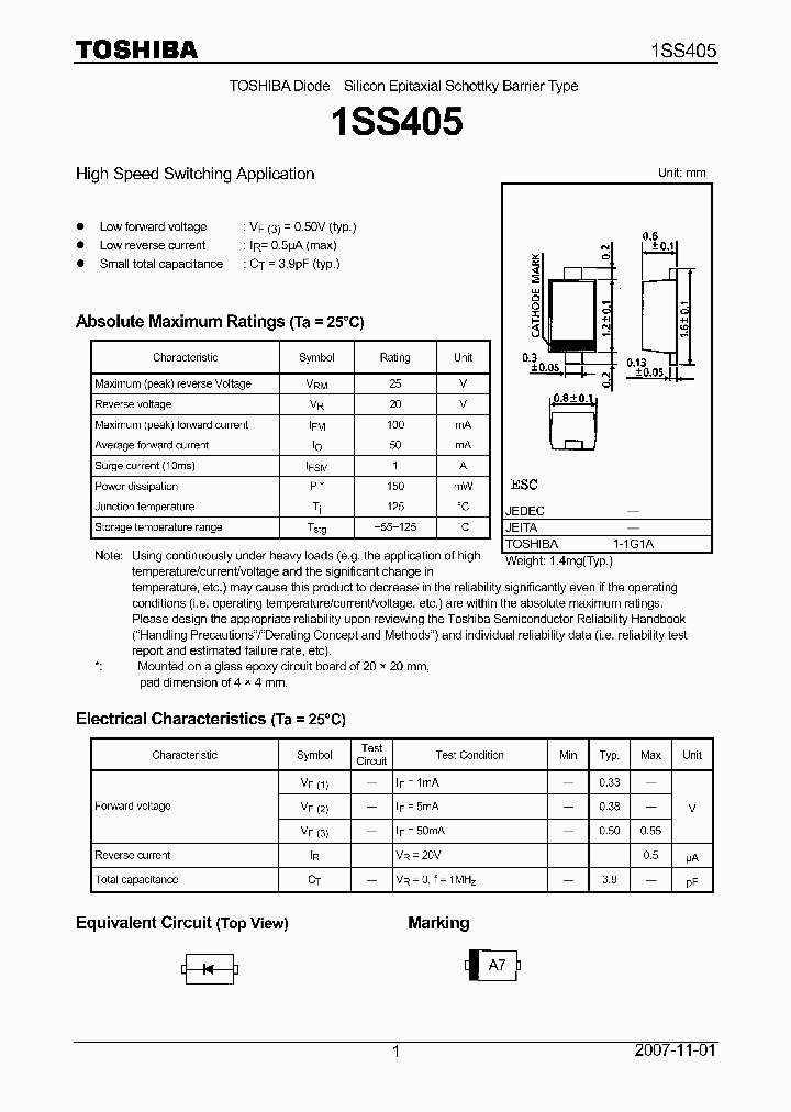 1SS405_4595276.PDF Datasheet