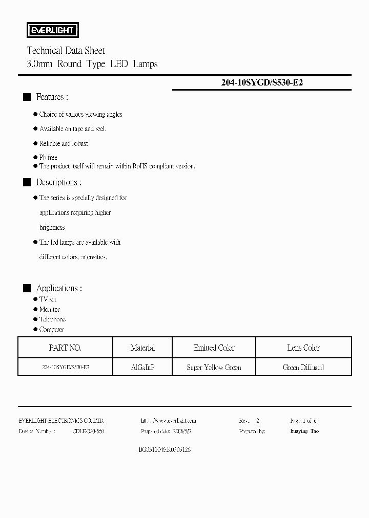 204-10SYGD-S530-E2_4489746.PDF Datasheet