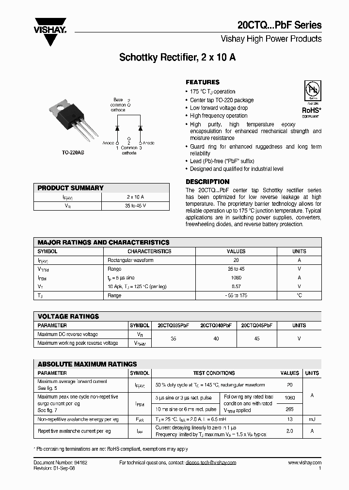 20CTQPBF_4529893.PDF Datasheet