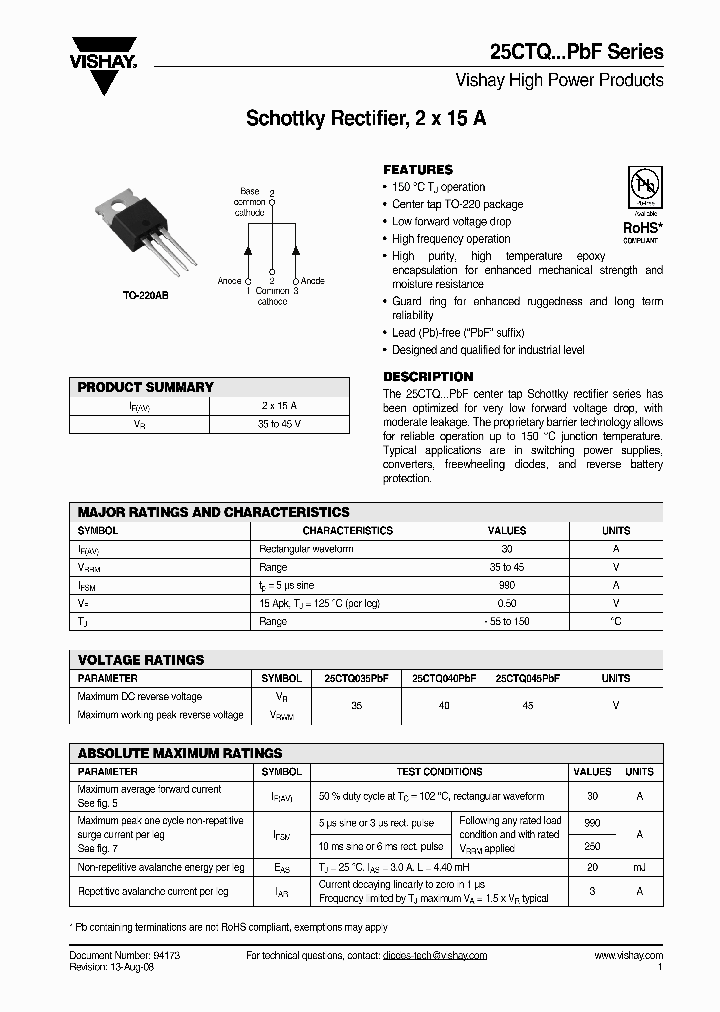 25CTQPBF_4529896.PDF Datasheet