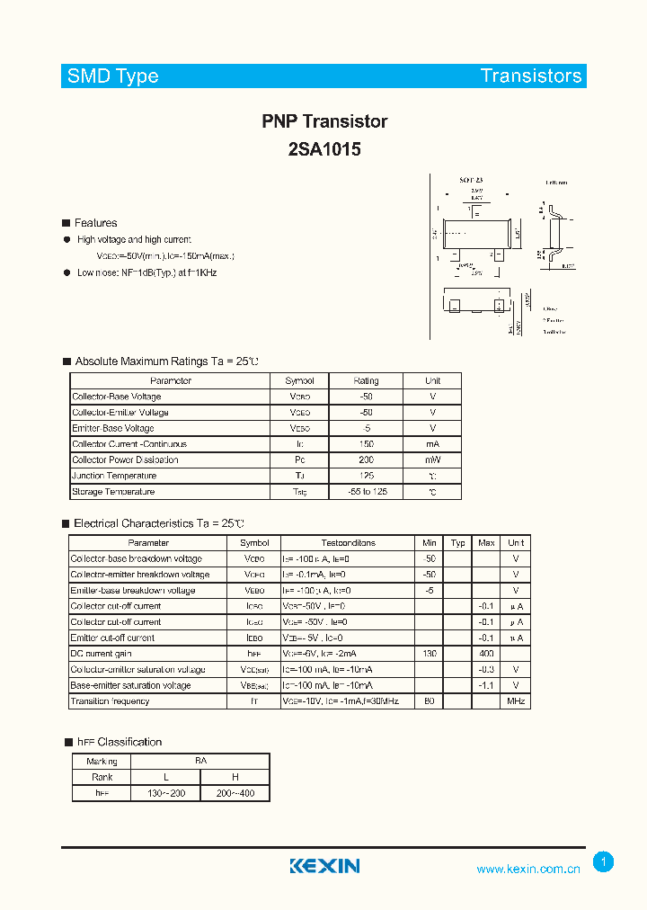 2SA1015_4336626.PDF Datasheet