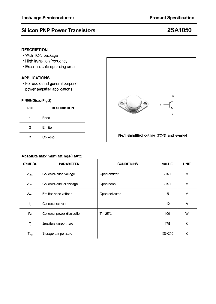 2SA1050_4306034.PDF Datasheet