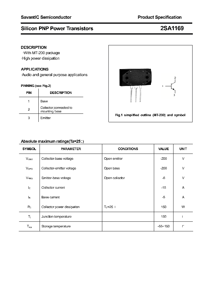 2SA1169_4385109.PDF Datasheet
