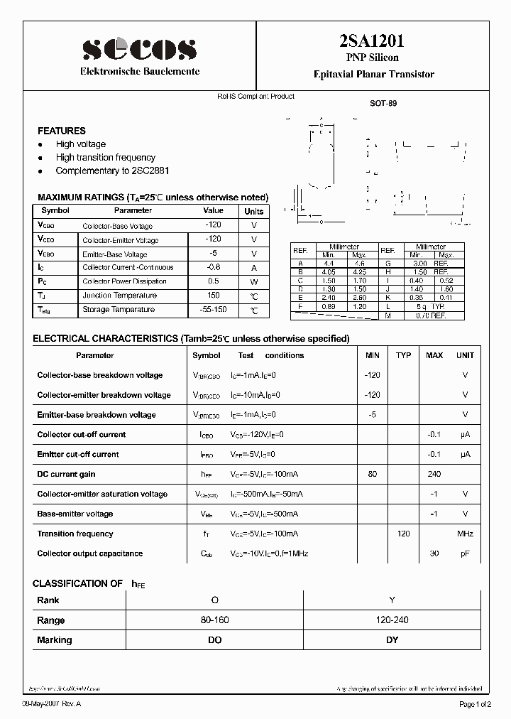 2SA1201_4420561.PDF Datasheet
