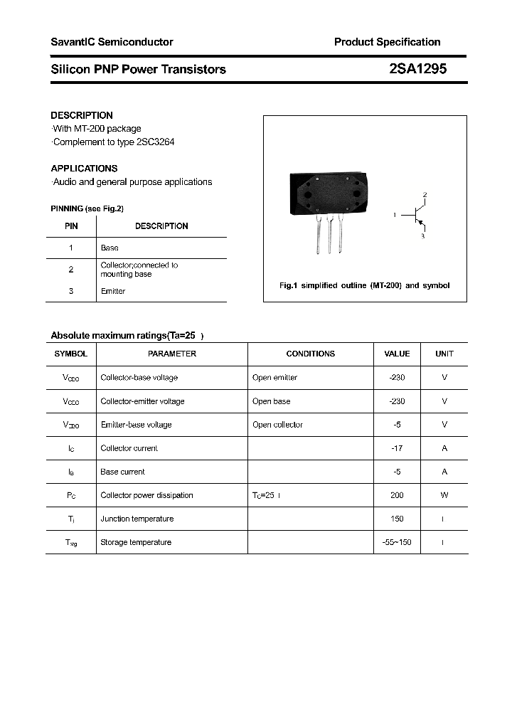 2SA1295_4507305.PDF Datasheet