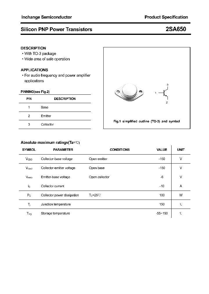 2SA650_4305369.PDF Datasheet