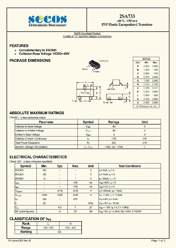 2SA733_4427729.PDF Datasheet