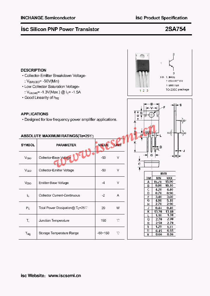 2SA754_4610809.PDF Datasheet