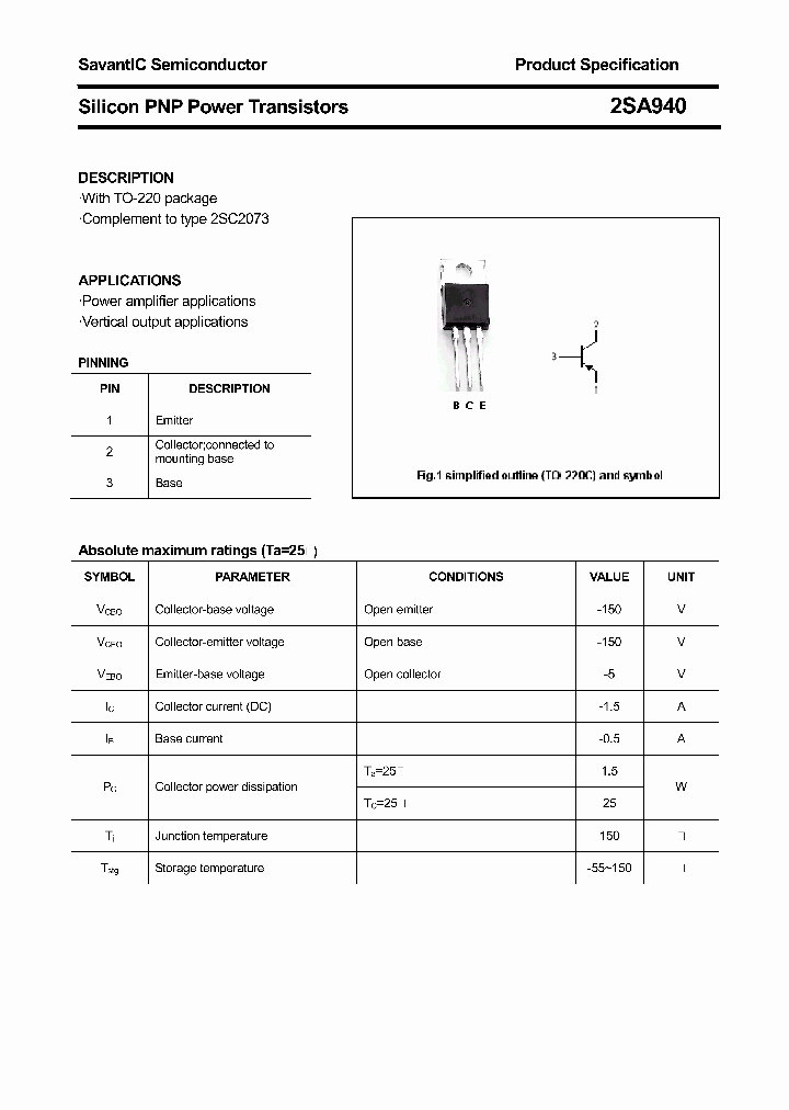 2SA940_4388550.PDF Datasheet