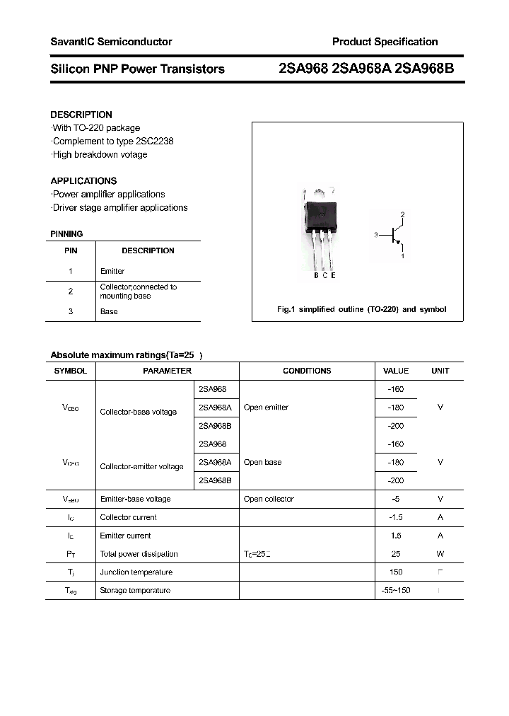 2SA968_4417438.PDF Datasheet