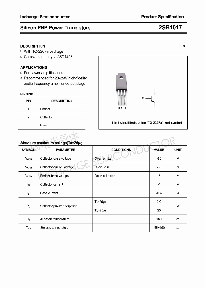 2SB1017_4316658.PDF Datasheet