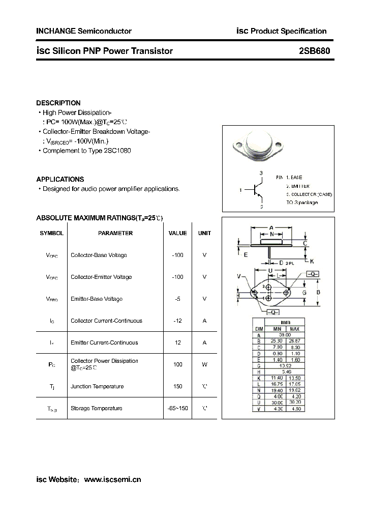 2SB680_4385088.PDF Datasheet
