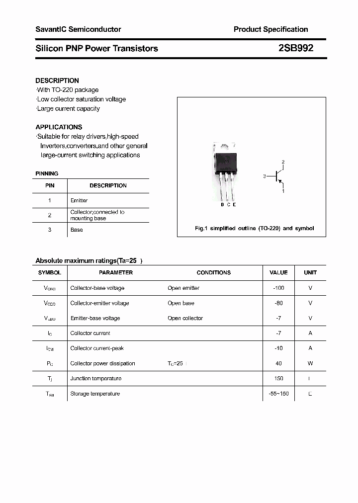 2SB992_4396220.PDF Datasheet