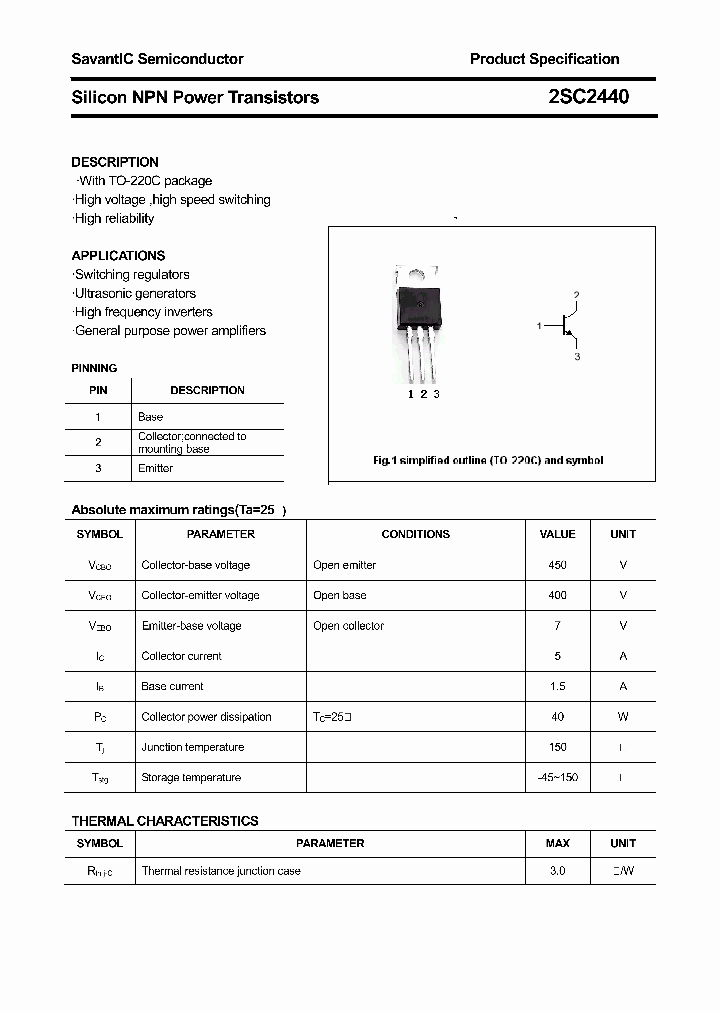 2SC2440_4638507.PDF Datasheet