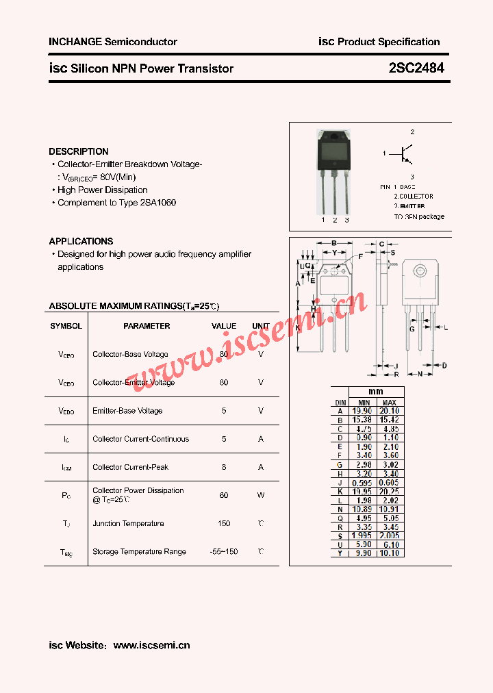 2SC2484_4532263.PDF Datasheet