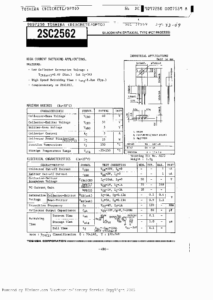 2SC2562_4333129.PDF Datasheet