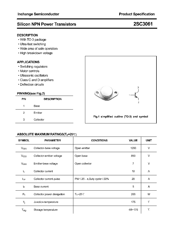 2SC3061_4386426.PDF Datasheet
