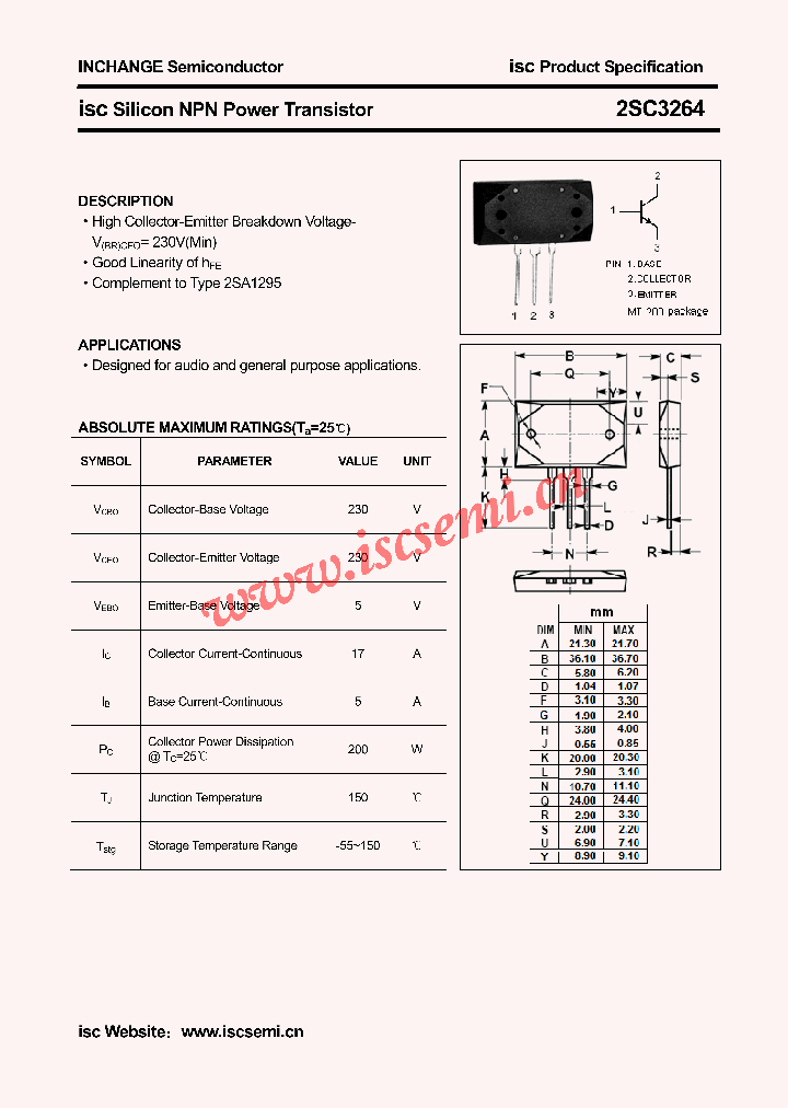 2SC3264_4417307.PDF Datasheet