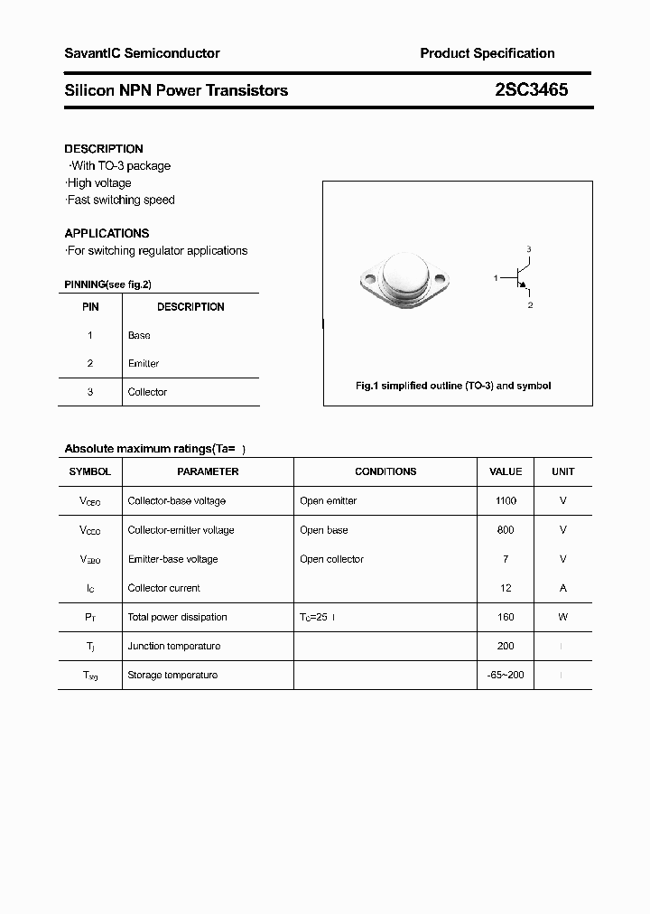 2SC3465_4449670.PDF Datasheet