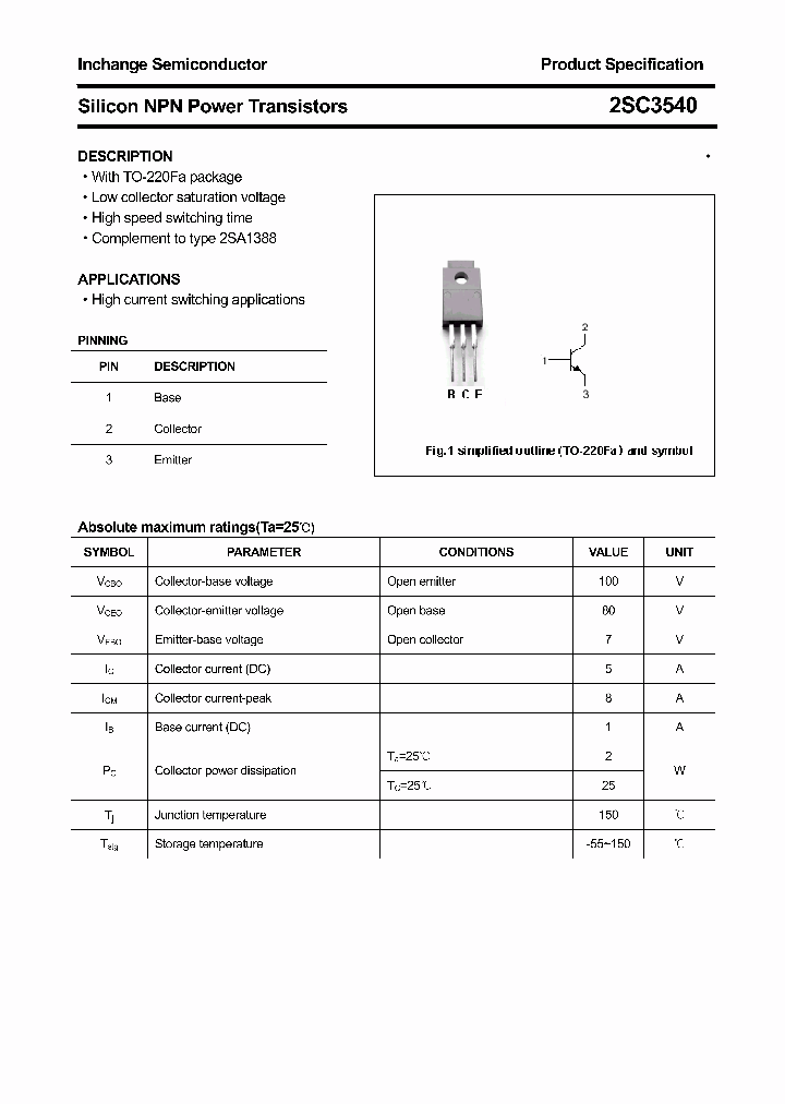2SC3540_4505461.PDF Datasheet