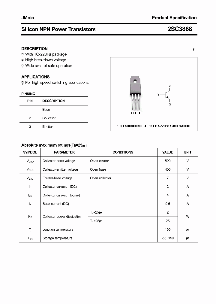 2SC3868_4466385.PDF Datasheet
