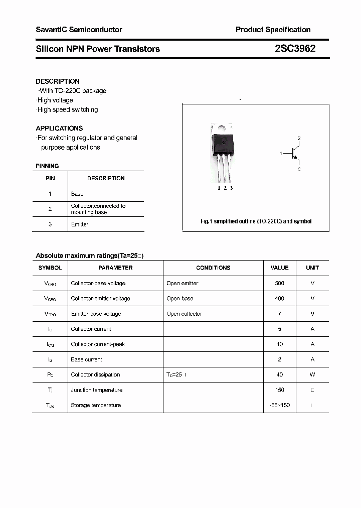 2SC3962_4372200.PDF Datasheet
