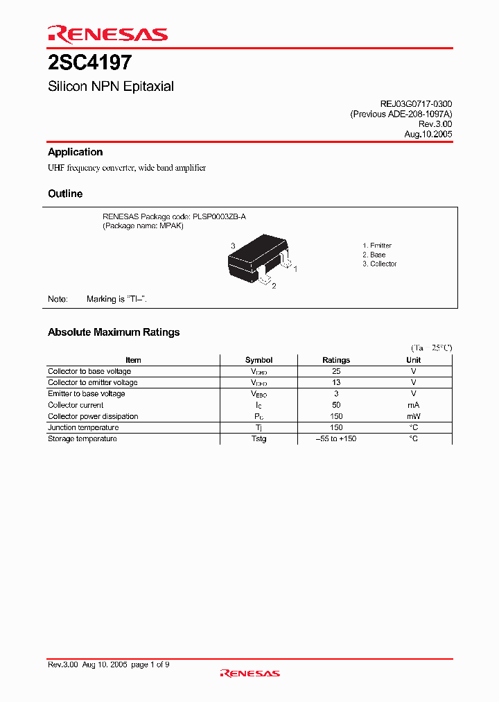 2SC4197TI-TL-E_4235600.PDF Datasheet